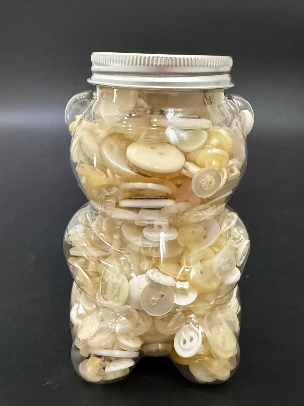 Vintage Mixed Assortment of Sewing Buttons Cream Pearlescent Mother of Pearl
